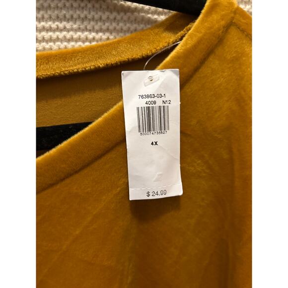 NWT Old Navy Gold Plus Size Long Sleeve Top Women's Size 4X - Picture 3 of 4